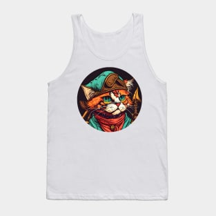 Pirate Cat-Tain - Cat Lover Tank Top